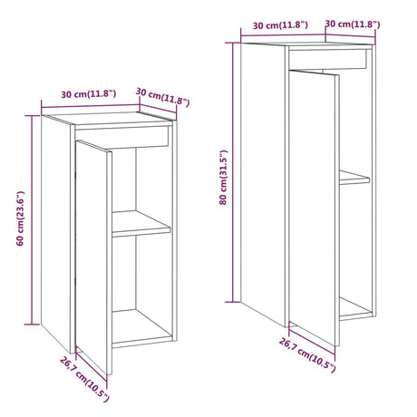 Tv Cabinets 2 Pcs Solid Wood Pine
