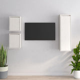 Tv Cabinets 3 Pcs Solid Wood Pine