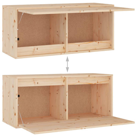 Tv Cabinets 4 Pcs Solid Wood Pine
