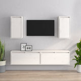 Tv Cabinets 4 Pcs Solid Wood Pine