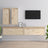 Tv Cabinets 4 Pcs Solid Wood Pine