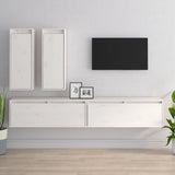 Tv Cabinets 4 Pcs Solid Wood Pine