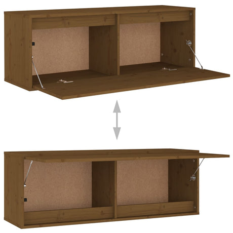 Tv Cabinets 4 Pcs Solid Wood Pine