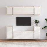 Tv Cabinets 6 Pcs Solid Wood Pine