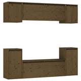 Tv Cabinets 6 Pcs Solid Wood Pine