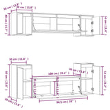 Tv Cabinets 6 Pcs Solid Wood Pine