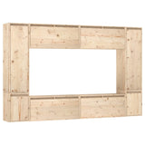 Tv Cabinets 8 Pcs Solid Wood Pine