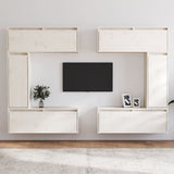 Tv Cabinets 6 Pcs Solid Wood Pine