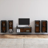 Tv Cabinets 5 Pcs Solid Wood Pine