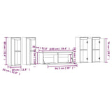 Tv Cabinets 5 Pcs Solid Wood Pine