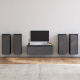 Tv Cabinets 5 Pcs Solid Wood Pine