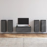 Tv Cabinets 5 Pcs Solid Wood Pine