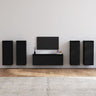 Tv Cabinets 5 Pcs Solid Wood Pine