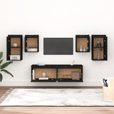 Tv Cabinets 6 Pcs Solid Wood Pine