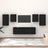 Tv Cabinets 6 Pcs Solid Wood Pine
