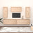 Tv Cabinets 5 Pcs Solid Wood Pine