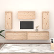 Tv Cabinets 5 Pcs Solid Wood Pine