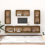 Tv Cabinets 5 Pcs Solid Wood Pine