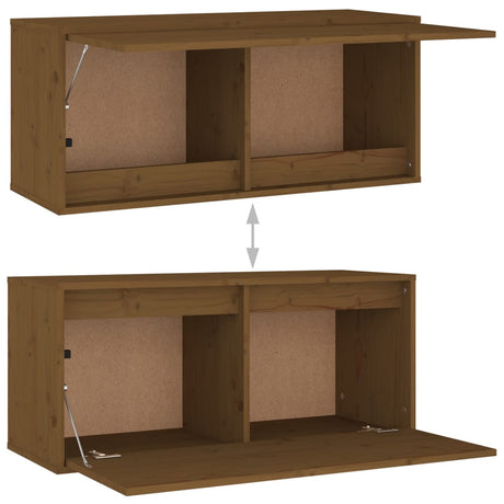 Tv Cabinets 5 Pcs Solid Wood Pine
