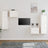 Tv Cabinets 4 Pcs Solid Wood Pine