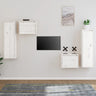 Tv Cabinets 4 Pcs Solid Wood Pine