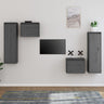 Tv Cabinets 4 Pcs Solid Wood Pine