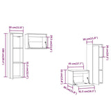 Tv Cabinets 4 Pcs Solid Wood Pine