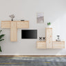 Tv Cabinets 6 Pcs Solid Wood Pine