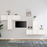 Tv Cabinets 6 Pcs Solid Wood Pine