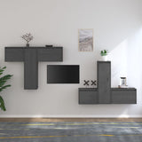 Tv Cabinets 6 Pcs Solid Wood Pine