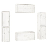 Tv Cabinets 6 Pcs Solid Wood Pine