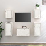 Tv Cabinets 5 Pcs Solid Wood Pine