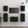 Tv Cabinets 5 Pcs Solid Wood Pine