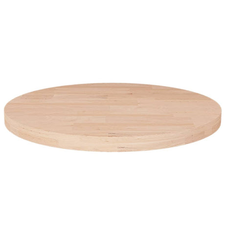 Round Table Top Ø40X4 Cm Untreated Solid Wood Oak