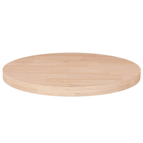 Round Table Top Ø40X4 Cm Untreated Solid Wood Oak