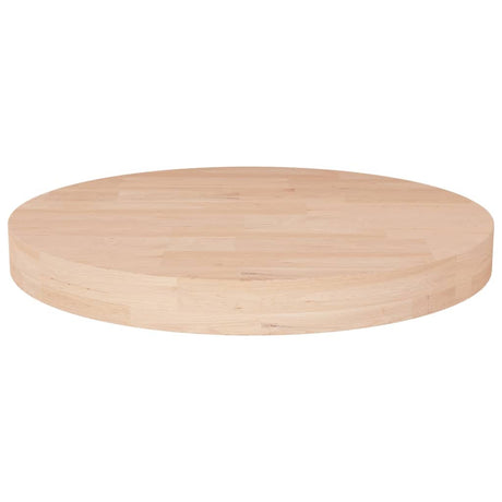 Round Table Top Ø40X4 Cm Untreated Solid Wood Oak