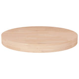 Round Table Top Ø40X4 Cm Untreated Solid Wood Oak