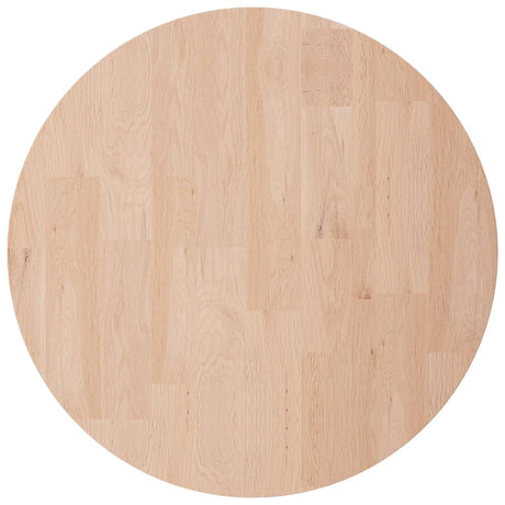 Round Table Top Ø40X4 Cm Untreated Solid Wood Oak