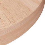 Round Table Top Ø40X4 Cm Untreated Solid Wood Oak