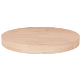 Round Table Top Ø40X4 Cm Untreated Solid Wood Oak