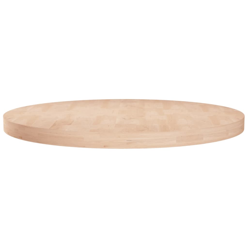 Round Table Top Ø40X4 Cm Untreated Solid Wood Oak