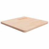 Square Table Top 40X40X4Cm Treated Solid Wood Oak