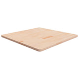Square Table Top 40X40X4Cm Treated Solid Wood Oak