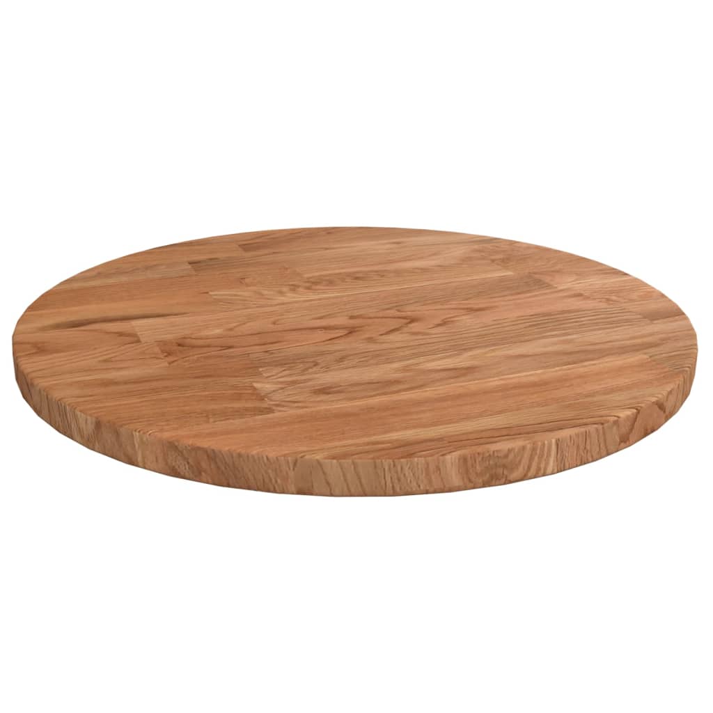 Round Table Top Ø40X4 Cm Untreated Solid Wood Oak