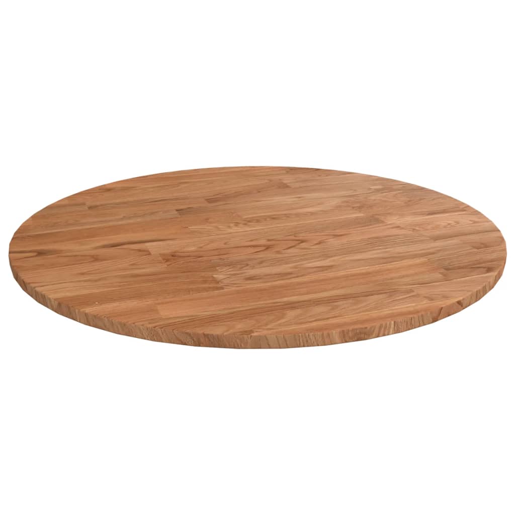 Round Table Top Ø40X4 Cm Untreated Solid Wood Oak