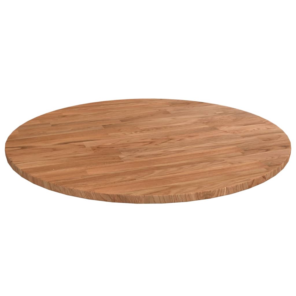 Round Table Top Ø40X4 Cm Untreated Solid Wood Oak