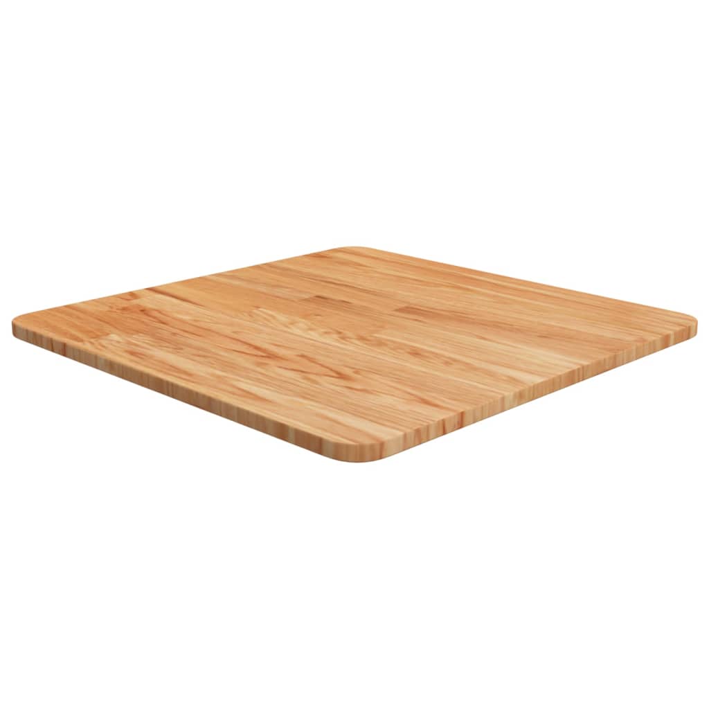 Square Table Top 40X40X4Cm Treated Solid Wood Oak