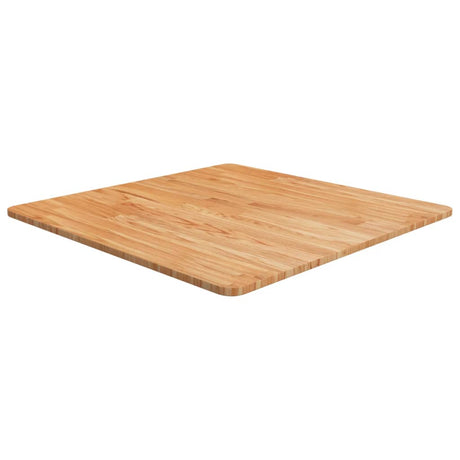 Square Table Top 40X40X4Cm Treated Solid Wood Oak