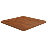 Square Table Top 40X40X4Cm Treated Solid Wood Oak