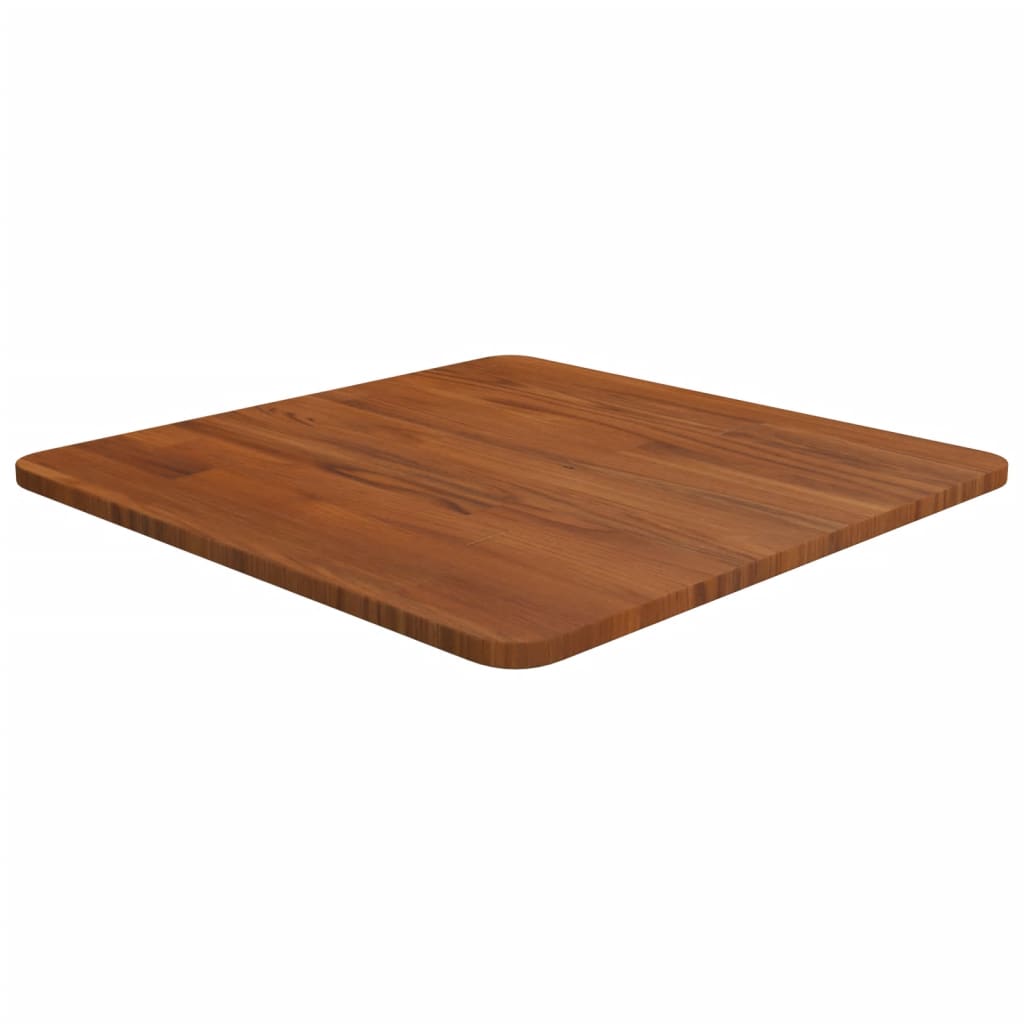 Square Table Top 40X40X4Cm Treated Solid Wood Oak